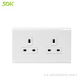 Высококачественная британская настенная розетка 2Gang Socket Outlets